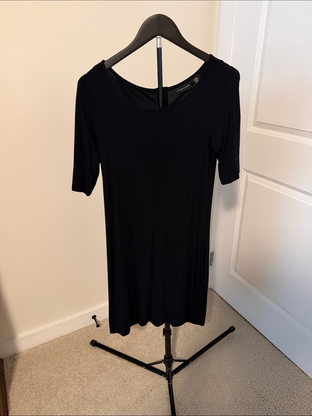 Adrienne Vittadini Black Short Sleeve Women's Dress